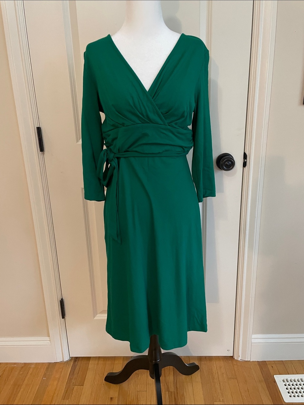 Petite faux wrap dress
